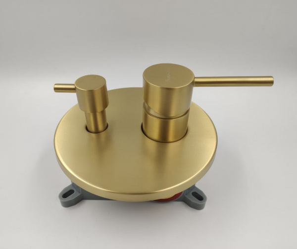 Смеситель однорычажный скрытого монтажа ванна/душ Feramolli GL636, брашированное золото Feramolli