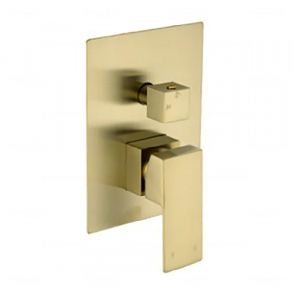 Смеситель однорычажный скрытого монтажа ванна/душ Feramolli GL633, брашированное золото Feramolli