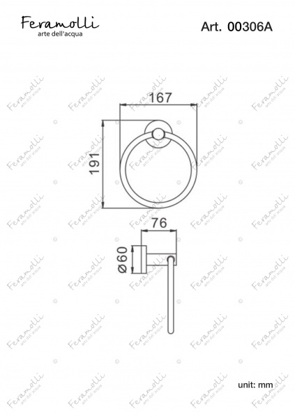 Держатель для полотенец Feramolli CL306A, хром Feramolli