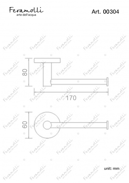 Бумагодержатель Feramolli CL304, хром Feramolli