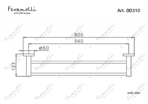 Держатель для полотенец Feramolli CL310, хром Feramolli