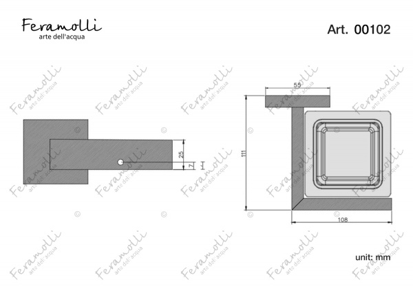 Стакан Feramolli CL102, хром Feramolli