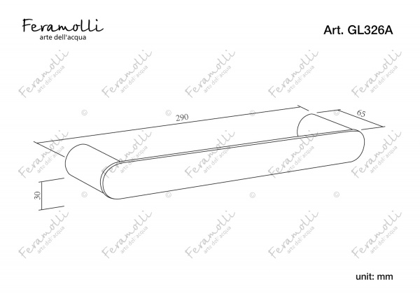 Держатель для полотенец Feramolli GL326A, золото Feramolli