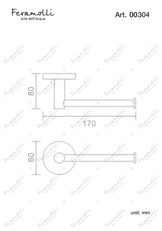 Бумагодержатель Feramolli BL304, черный Feramolli