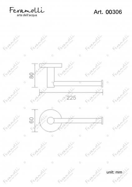 Держатель для полотенец Feramolli GM306, графит Feramolli