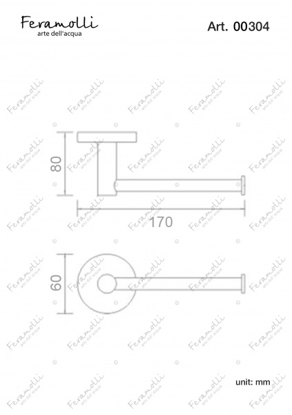 Бумагодержатель Feramolli GM304, графит Feramolli