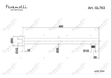 Настенный кронштейн Feramolli GL763, золото Feramolli