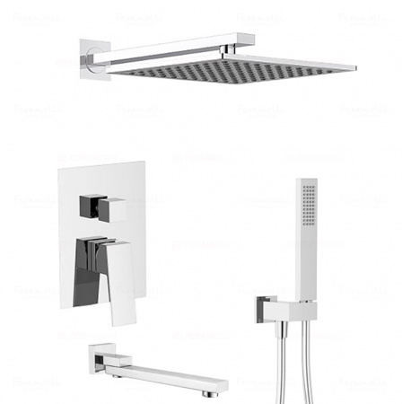 Душевой комплект Feramolli Cubo CL711-12 (30см.), хром Feramolli