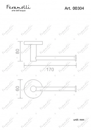 Бумагодержатель Feramolli GM304, графит Feramolli