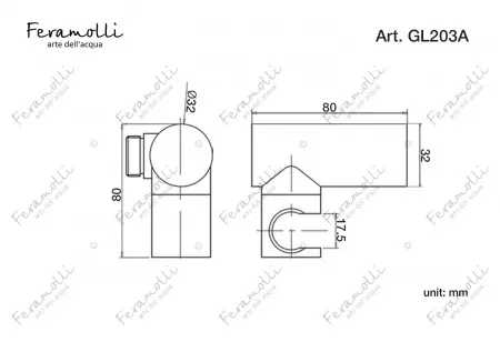 Держатель ручного душа Feramolli GL203A, золото Feramolli