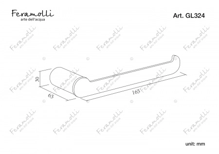 Бумагодержатель Feramolli GL324, золото Feramolli