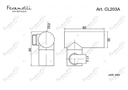 Держатель ручного душа Feramolli CL203A, хром Feramolli