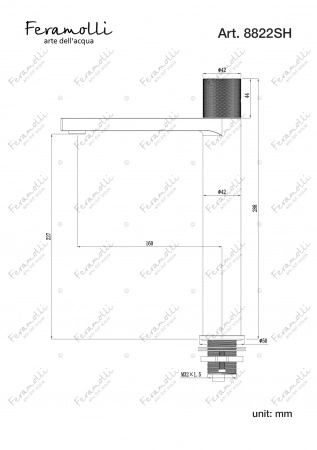 Высокий смеситель для раковины Feramolli NS8822SH