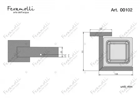 Стакан Feramolli BL102, черный Feramolli