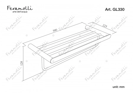 Держатель для полотенец Feramolli GL330, золото Feramolli